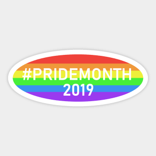 #PrideMonth 2019 Pride Rainbow Flag Sticker